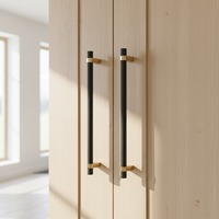 Poignée de porte en laiton non laqué sur mesure, poignées de porte en laiton non peintes, poignées de porte en laiton brossé