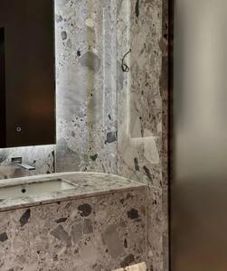 Hauts de vanité de salle de bains de marbre de Ceppo <span class=keywords><strong>Noca</strong></span> avec le double évier - Product Image 4