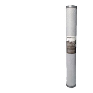 Cartouche filtrante pour purificateur d'eau 20 pouces à embout plat, bloc de carbone fritté à haute valeur d'iode pour l'élimination du chlore - Product Image 1