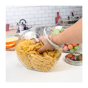 Bán buôn 4.2L giá rẻ nghiêng lớn Cookie lưu trữ chai Penny kẹo Jar với nắp kim loại - Product Image 3