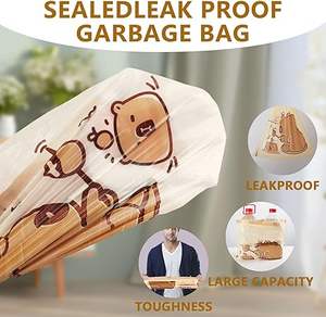 Huamaohengchun Bolsas de 4 Galones con Estampado de Capibara, con Cordón, de LDPE, Resistentes a Desgarros, con Control de Olores, Cierre Seguro y Asa Larga - Product Image 6