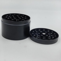 Broyeur à herbes/tabac en alliage de zinc 4 couches, 63 mm, multicolore noir, accessoires pour fumeurs
