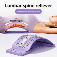 Relajador de Columna Lumbar, Estirador de Cintura para Ejercicio, Masajeador de Tracción por Vibración, Soporte Cervical, Abre Espalda y Hombros para Yoga
