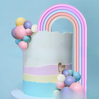 Vente flash : 26 pièces/ensemble, faux ballon étoile, grand décor de gâteau arc-en-ciel pour fête d'anniversaire, baby shower, accessoires de mariage