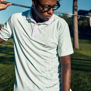 Logotipo personalizado Verano Estilo de la calle Casual Impreso Manga corta Spandex Algodón Botón Cierre Secado rápido Ecológico Unisex Golf - Product Image 1