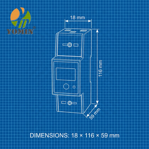 Medidor de Energía Digital Monofásico de 2 Hilos para Riel DIN, Medidor de Energía Eléctrica Digital para Corriente Alterna - Product Image 5