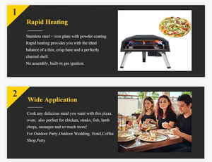 Forno <span class=keywords><strong>Pizza</strong></span> Portatile a Gas da 16 Pollici per Pizzeria e Panetteria, Cottura Rapida 1-2 Minuti, Facile Preparazione <span class=keywords><strong>Pizza</strong></span> 500 ° C Max <span class=keywords><strong>Power</strong></span> con certificazione CE - Product Image 6