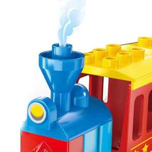 2025 बच्चों का नया शैक्षिक शहर रेलवे स्टेशन बड़े-टुकड़े ब्लॉक खिलौना डिय असेंबली 39 पीसी ट्रेन बड़े टुकड़े भवन ब्लॉक खिलौना - Product Image 2