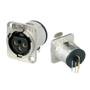 Neutrik Rean 3pin 4pin Vrouwelijke Mannelijke Xlr Socket Connectors D Type Microfoon Mixer Audio Xlr Jack Connectoren