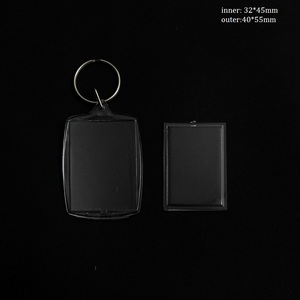 Hình Ảnh Chèn Nhựa Khung Ảnh Ice Cube Tùy Chỉnh Hình Chữ Nhật Rõ Ràng Acrylic Trống <span class=keywords><strong>Keychain</strong></span> Key Tag - Product Image 4