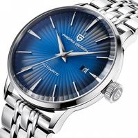 Montre mécanique automatique à remontage automatique personnalisée en gros pour hommes, mode, acier 316L, étanche, calendrier, multifonction
