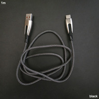 Cables USB Tipo A a Tipo C con Luces LED Azules de Línea Trenzada a Prueba de Tirones para Teléfonos Móviles de Supermercados
