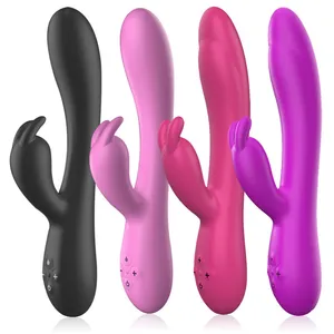 Mainan Genggam Vibrator Kelinci Wanita, Mainan Seks Vibrator Kelinci Isi Ulang Daya, Mainan Genggam untuk Wanita