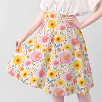 Fleurs aquarelles en coton imprimé sur mesure pour filles et garçons vêtements chemises costumes robes jouets sacs