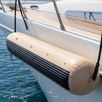 HOMFUL Pare-battage gonflable renforcé de 3 m pour bateau, protection latérale marine avec bande de protection en caoutchouc pour yacht, quai de marina