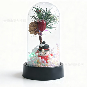 Rose Moat Christmas Globe Night Light With Santa Claus LED Decoration For Home Desktop Gift - Product Image 2