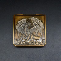 Nouvelle boîte à dés en cuir 3D en relief avec dragon et donjons, pour jeux de rôle (RPG) et D&D, avec un ensemble de 7 dés