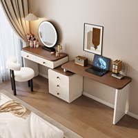 Meuble de chambre à coucher en gros, nouvelle conception, commode de luxe avec miroir LED, grande commode de rangement, table de maquillage