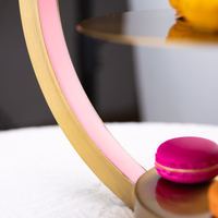 Équipement de restauration de luxe Présentoir pour buffet à desserts en acier inoxydable doré avec lumière LED Supports pour gâteaux de mariage Risers d'affichage