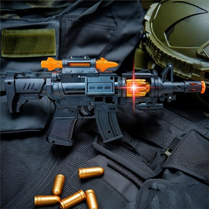 Balles rotatives en plastique semblant jouer jouet pistolet vibrant pistolet jouet avec mouvement de museau - Product Image 6