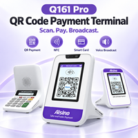 Terminal de Paiement Aisino Q161 Pro à Double Écran avec Affichage Dynamique de Code QR et Option de Paiement Sans Contact pour Système de Caisse au Détail