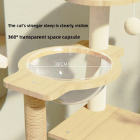 Promotion : Arbre à chat toutes saisons avec lit intégré, villa multi-niveaux et plateforme de saut avec capsule spatiale – Fournitures pour animaux de compagnie d'intérieur