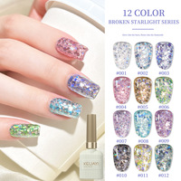 Gel UV Scintillant Platine Ultra Brillant Effet Flash, Gel Soak-Off Longue Durée pour Manucure Française, Idéal pour Salons et DIY