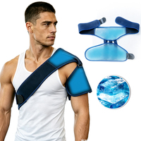 Bingfan Compresse froide en gel solide réutilisable pour épaule, enveloppante et amovible, 31x38cm, avec support