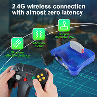 2.4G Wireless Remote Joystick Controller Game Pad Joypad untuk Nintendo 64 Gamepad Joypad N64 Video Console Accessories 2.4GHz