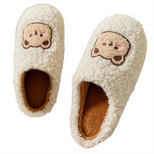 Nouveauté 2025 – Chaussons d'intérieur doux et confortables en polaire TPR antidérapants à motif dessin animé mignon pour couples féminins – Collection Automne-Hiver - Product Image 3