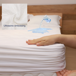 Protège-<span class=keywords><strong>matelas</strong></span> matelassé imperméable HFW à ultrasons, drap-<span class=keywords><strong>housse</strong></span> silencieux en TPU laminé - Product Image 1