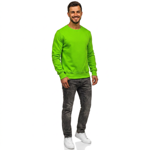 Sudaderas Personalizadas al por Mayor para Hombre, Logotipo Bordado, Cuello Redondo, Servicio OEM, Sudadera Básica Transpirable - Product Image 1