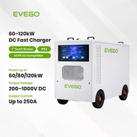 Sistem Pengisian Daya Penyimpanan Energi Mobile EVEGO 60kW Berdaya Tinggi, Baterai LifePO4 100kWh, Sesuai Standar GBT (CCS1/CCS2) DC+AC Charge Gun IP54