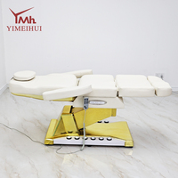 Table de massage électrique professionnelle à 3 moteurs, lit de spa de luxe, table de traitement facial et de tatouage avec commande au pied