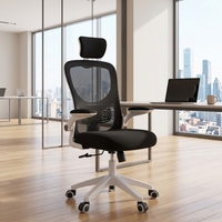 Chaise de bureau exécutive ergonomique moderne en maille avec soutien lombaire, pivotante et réglable pour le bureau à domicile