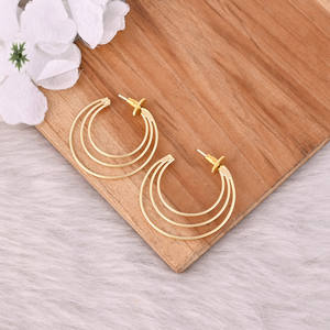 Aros de Oro Lisos y Sencillos para Mujer, Aros de Latón 100% para Venta al por Mayor, Fabricante de Joyería para Regalos - Product Image 3