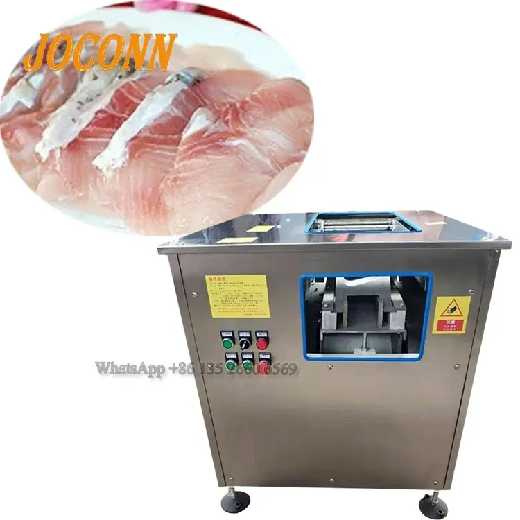 बिक्री के लिए स्टेनलेस स्टील स्वचालित मछली स्लाइसर कटर मशीन सैल्मन मछली पोर्क बीफ मांस पट्टिका काटने की मशीन