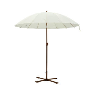 Sombrilla de Playa para Exteriores de 2m, Poliéster, Varilla de Aleación de Aluminio, Color Blanco Hueso, Resistente al Sol y a la Lluvia, para Jardín o Patio - Product Image 3