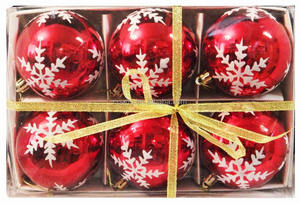 Vente en gros d'ornements de Noël suspendus en verre boule de Noël ornements de haute qualité arbre de Noël suspendus boule de décoration personnalisée - Product Image 2