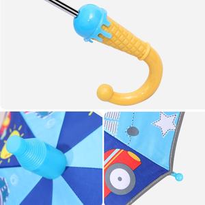 Parapluie droit pour enfants, garçons et filles, en vinyle, motif dessin animé, imperméable, à long manche, ouverture manuelle et automatique, double usage, pare-soleil - Product Image 5