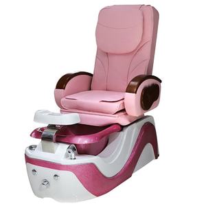 Silla de Pedicura con Bomba de Drenaje Eléctrica y Masaje, Estilo Europeo, Color Rosa, Personalizable, con Bañera de FRP con Calefacción para Salón de Uñas - Product Image 2
