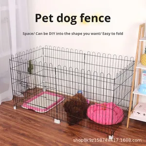 Clôture en fil métallique solide pour animaux de compagnie, cage pliable anti-évasion pour chiens d'intérieur, barrière de protection extérieure, parc pour petits chiens - Product Image 2