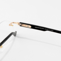 Nuevas Monturas de Gafas para Hombre de Diseño Especial sin Montura con Lentes Ópticas de Prescripción en Negro y Dorado, Marca de Lujo Y2k, Pedidos en Línea