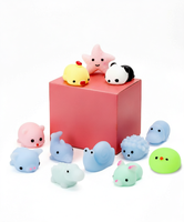 Jouets en caoutchouc souple en forme d'animaux, lot de 12 |   Jouets sensoriels extensibles lavables et doux, cadeaux mignons adaptés aux enfants pour garçons et filles