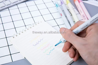 Set de stylos marqueurs couleurs pastel à double pointe, burin à 6 macarons et pointes fines