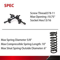 2PCS Heavy Duty MacPherson Coil Strut Shock Absorber Spring Compressor Tool Installer Remover