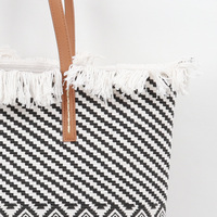 Sac fourre-tout en toile léger pour femme, géométrique et tendance, avec fermeture à bouton-pression, grande capacité pour les voyages, la plage et l'usage quotidien