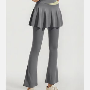 2025 nuevas faldas de <span class=keywords><strong>Tenis</strong></span> de Yoga para mujer, mallas deportivas de dos piezas de cintura alta, falda de secado rápido para gimnasio, mallas atléticas para correr - Product Image 1