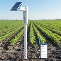 Station de sol tout-en-un avec capteur de teneur en eau volumétrique multi-profondeur VWC, capteur d'humidité NPK et capteur EC, pour réseau cellulaire solaire LTE 4G