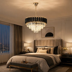 Lámpara de Techo LED de Metal Rústico con Cristales de Lujo Nórdico Moderno para Hotel, Sala de Estar, Lámparas Colgantes - Product Image 1